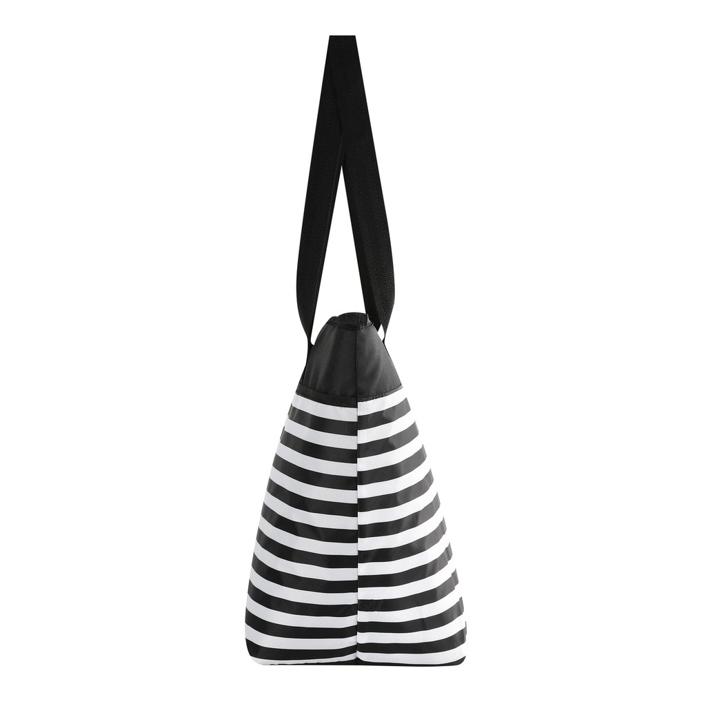 [00066266] IGLOO-30 Can Essential Tote Cooler Bag  - Black& White Stripe Image 
