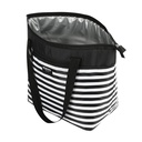 [00066266] IGLOO-30 Can Essential Tote Cooler Bag  - Black& White Stripe Image 