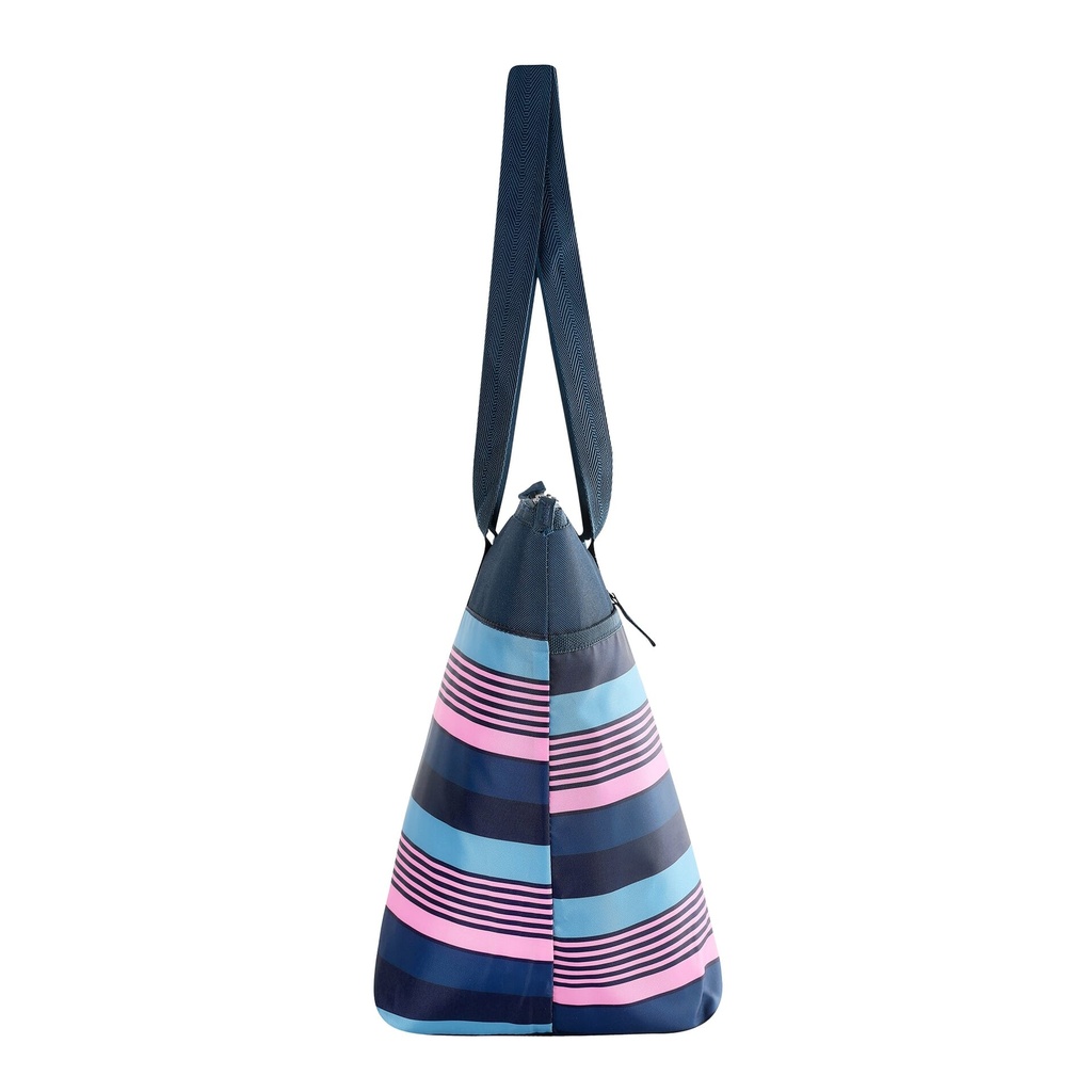 [00166276] IGLOO-30 Can Essential Tote Opp Cooler Bag - Navy Stripe Image 