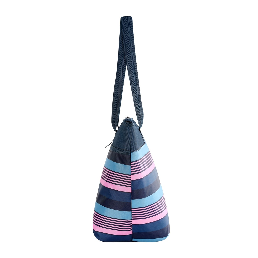 [00166276] IGLOO-30 Can Essential Tote Opp Cooler Bag - Navy Stripe Image 