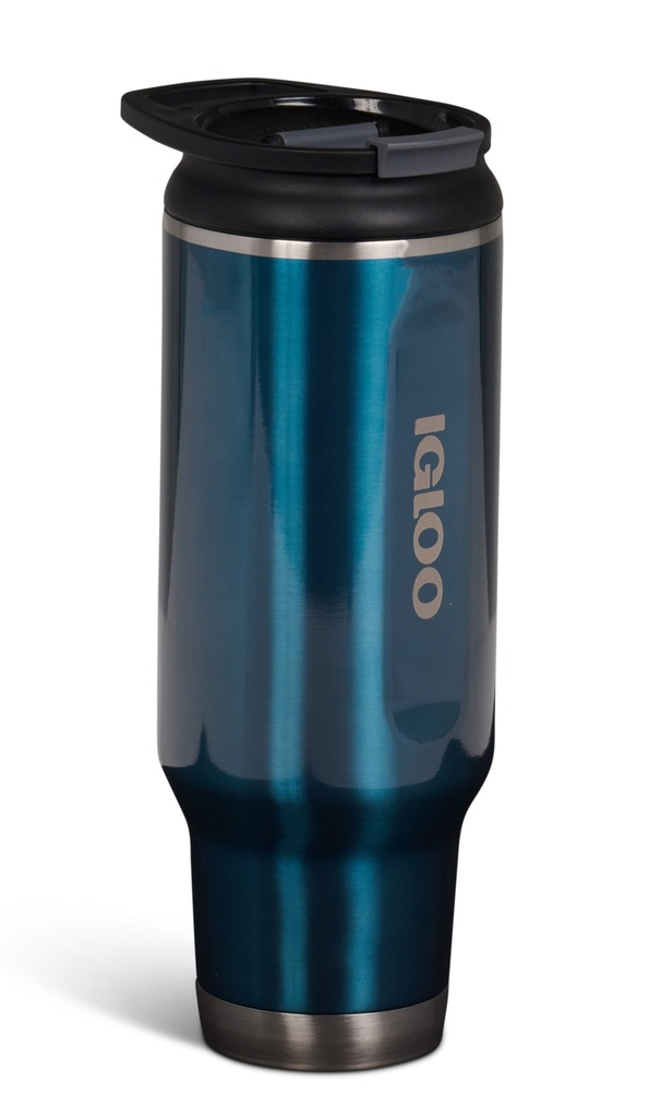 [00071083] IGLOO-40 Oz Stainless Steel  Flip ‘n’ Sip Tumbler - Modern Blue Image 