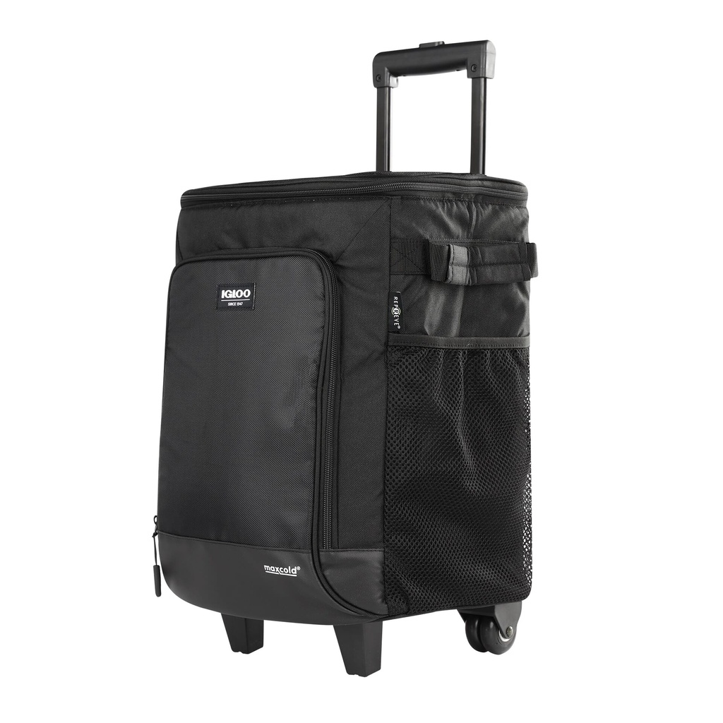 [00166144] IGLOO-Collapsible Roller Maxcold Evergreen Cooler - BLACK Image 