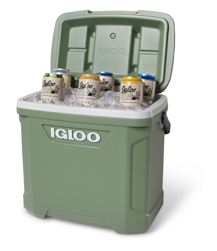 [00050489] IGLOO-Ecocool Latitude 30 Qt Cooler Box - Vintage Green Image 