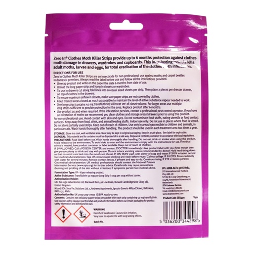 STV  Clothes Moth Killer Strip - 20-Pack