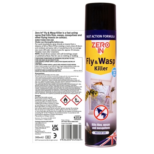 STV  Fly & Wasp Killer - 300ml Aerosol