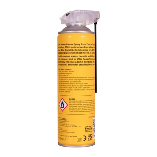 STV  Freeze Spray Knockdown Insect Killer - 500ml Dual Action Aerosol