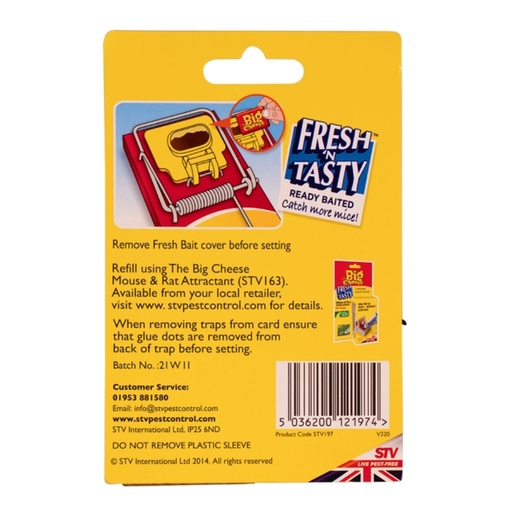 STV  Fresh Baited Mouse Trap - Twinpack