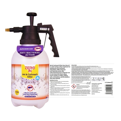 STV  Anti-Bacterial Ant & Cockroach Killer - 1.5L Pressure Sprayer