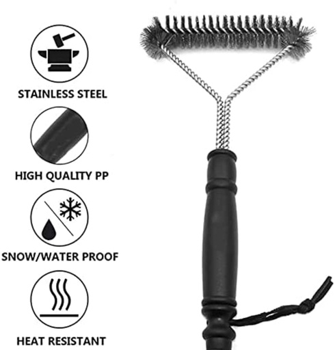 SABORR Barbeque Cleaning Brush with scrapper