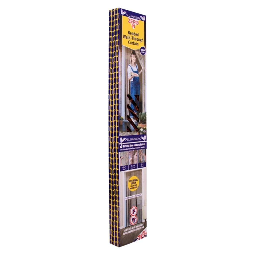 [ZER237] STV  Bamboo Beaded Door Curtain - 45 String - Assorted Colours Image 