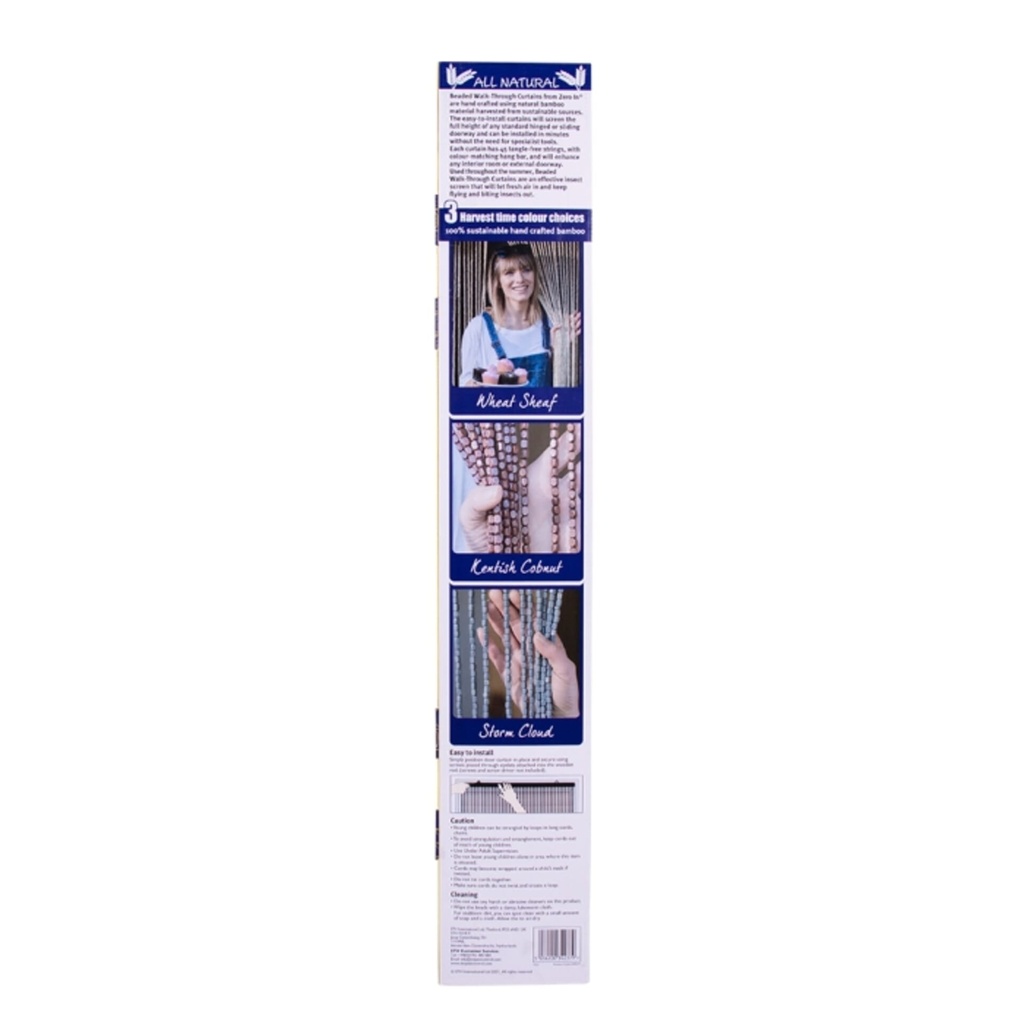 [ZER237] STV  Bamboo Beaded Door Curtain - 45 String - Assorted Colours Image 