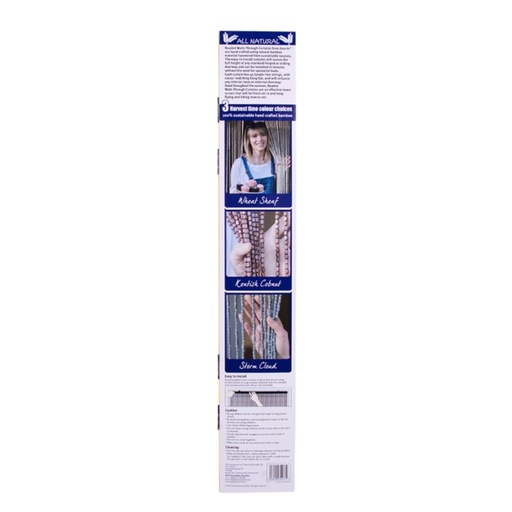 STV  Bamboo Beaded Door Curtain - 45 String - Assorted Colours