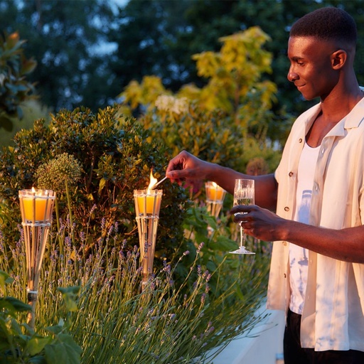 STV  Bamboo Torch with Citronella Candle