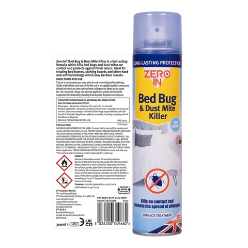 STV  Bed Bug & Dust Mite Killer - 300ml Aerosol