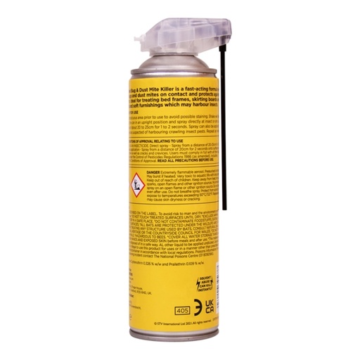 STV  Bed Bug & Dustmite Killer - 500ml Dual Action Aerosol