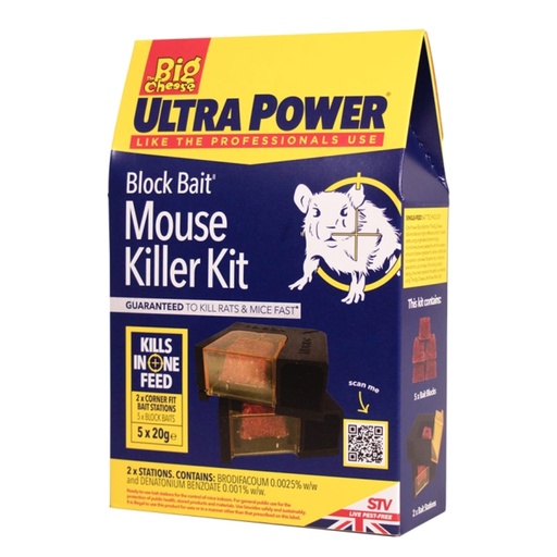 STV  Block Bait Mouse Killer Kit - Twinpack