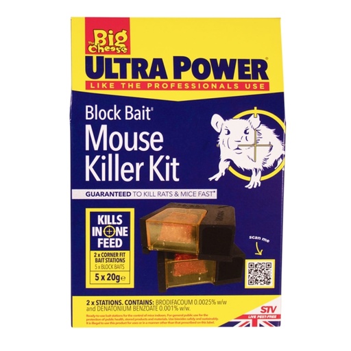 STV  Block Bait Mouse Killer Kit - Twinpack