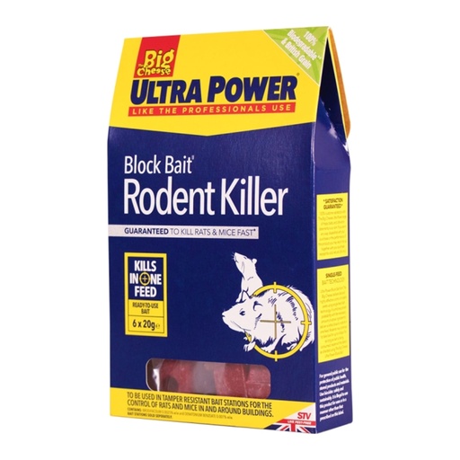 STV  Block Bait Rodent Killer - 20g x 6