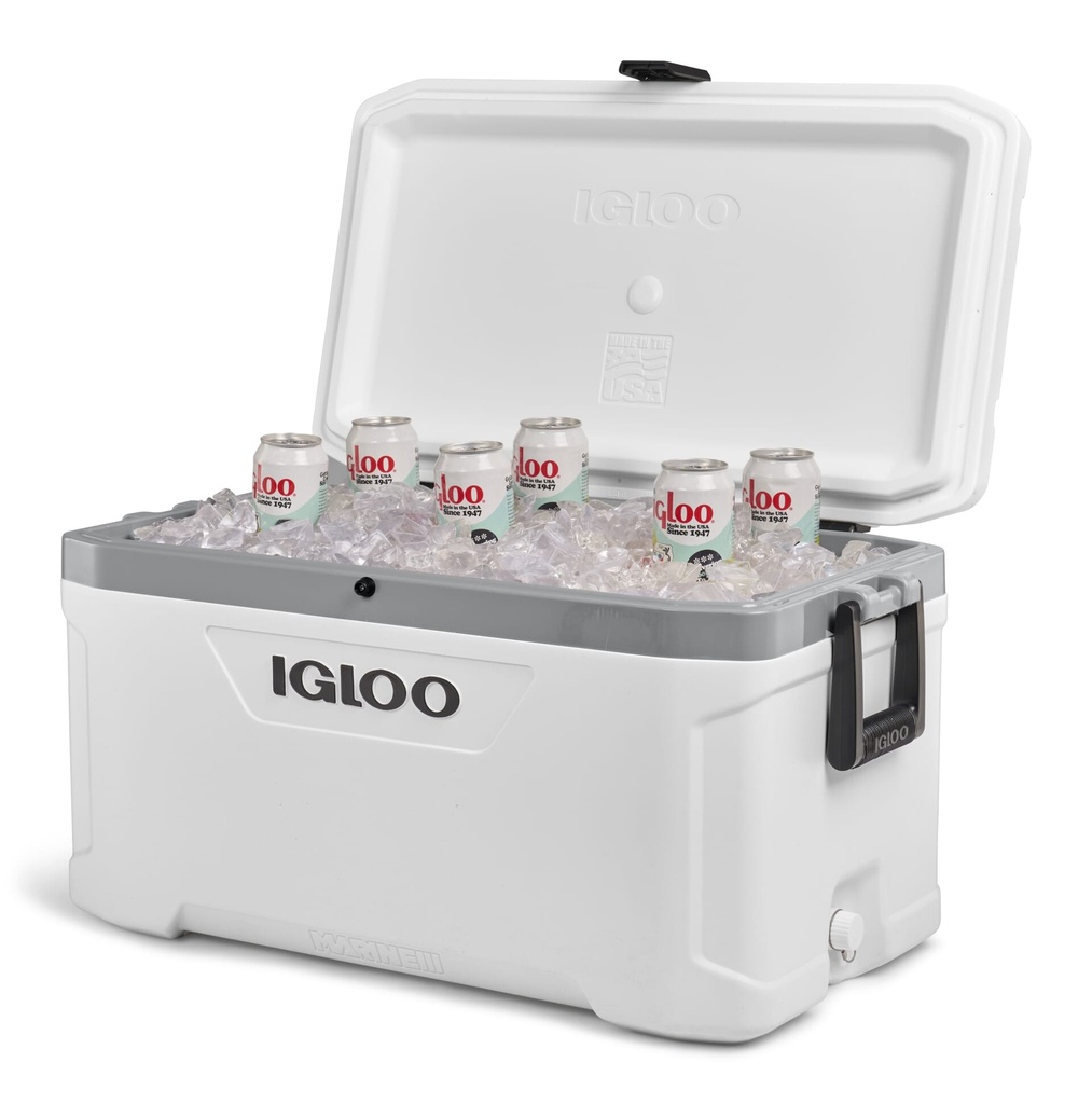 [00050548] IGLOO-Latitude Marine Ultra 70 Cooler Box - White / Moonscape Gray Image 