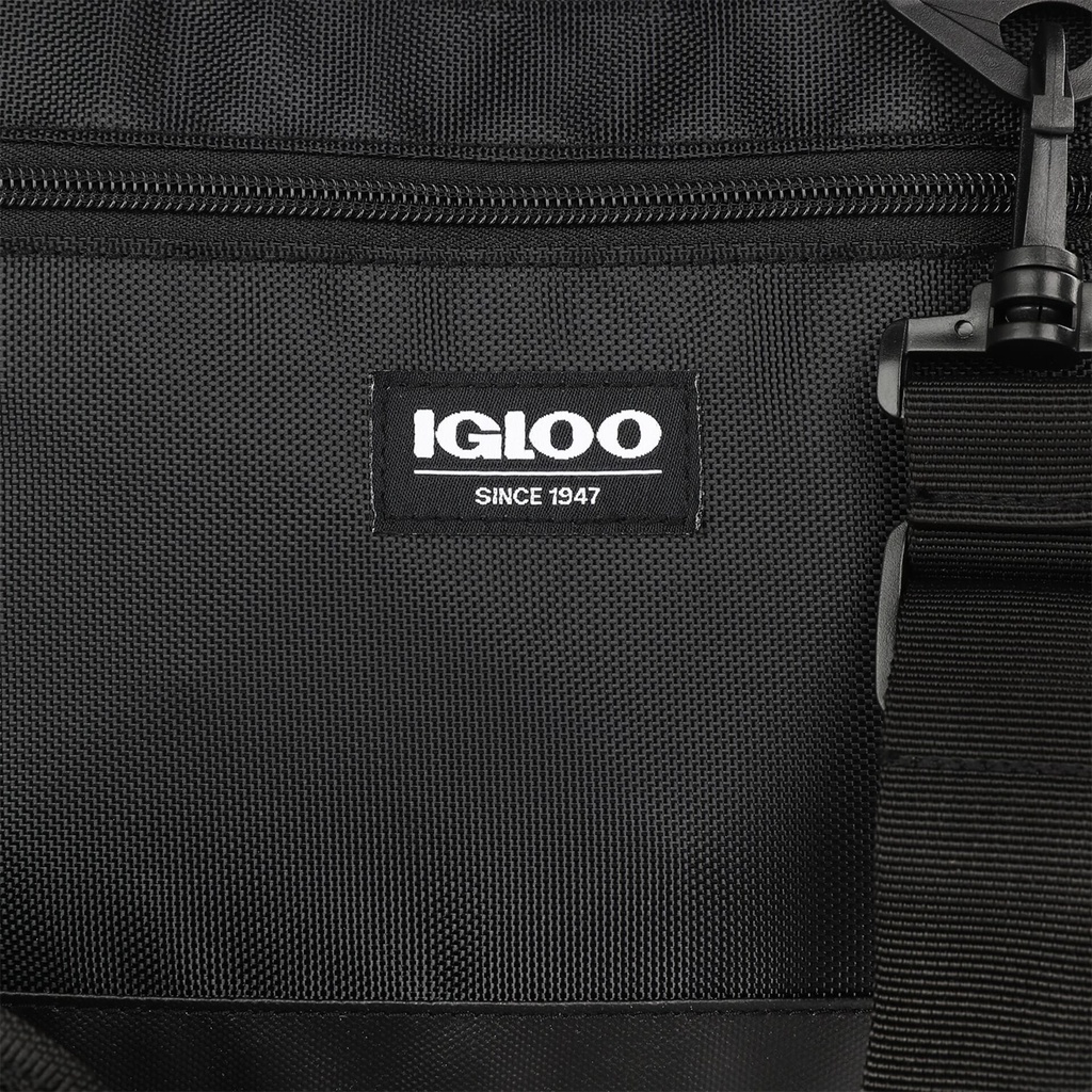 [00066148] IGLOO-MaxCold Evergreen Snapdown 12-Can Cooler Bag - Black  Image 
