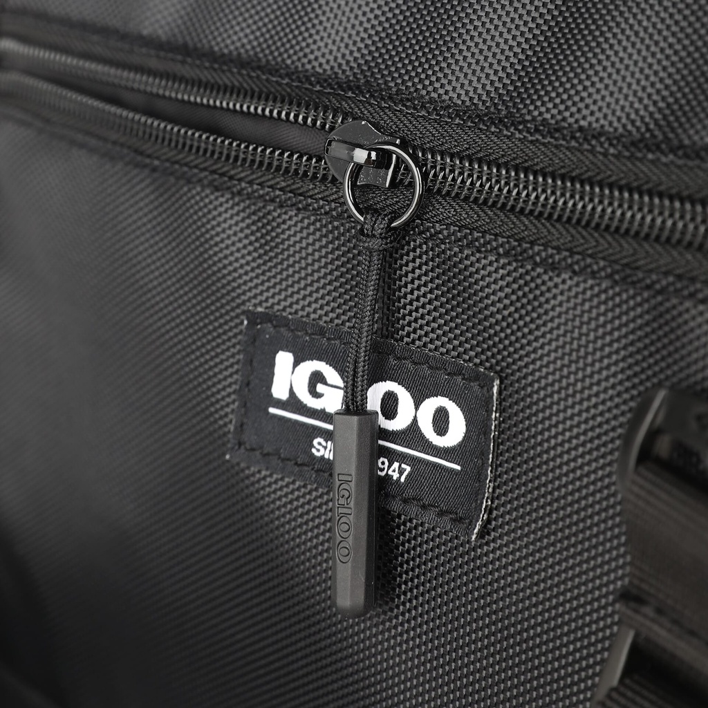 [00066148] IGLOO-MaxCold Evergreen Snapdown 12-Can Cooler Bag - Black  Image 