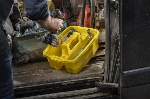 Red Gorilla - Plastic Tote Tray - Tidee Tray Yellow