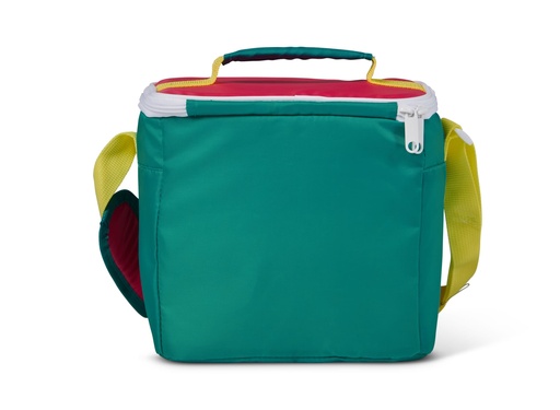 IGLOO-Retro Square Cooler Lunch Bag - Dark Jade /Bold Magenta /Livewire Yellow