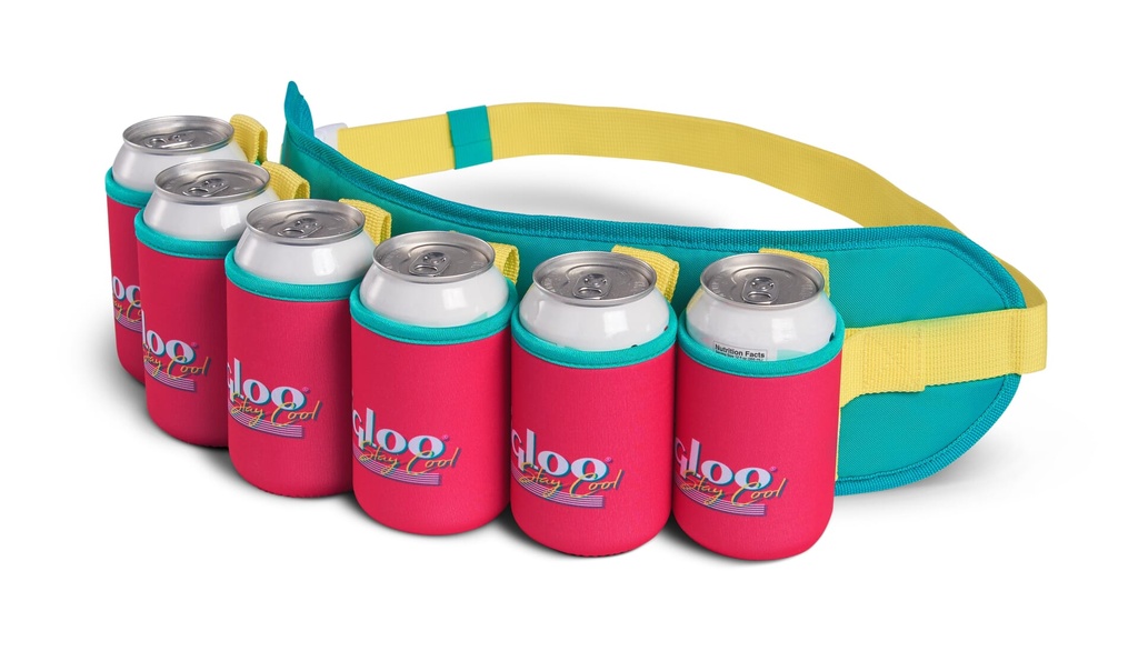 [00061026] IGLOO-Retro Beerdolier Cooler  - Dark Jade /Bold Magenta /Livewire Yellow Image 
