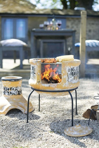 La Hacienda - Circles Small Chimenea with grill