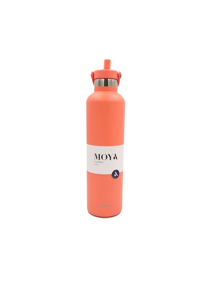 [DB04005A-S] Moya "Coral Reef" 1L Insulated Sustainable Water Bottle Coral Spout Lid Image 