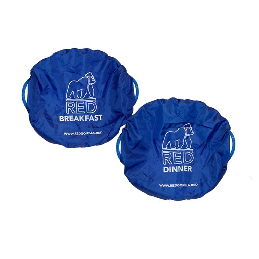 Red  Gorilla - Tubcovers - Medium Blue Breakfast/Dinner Covers