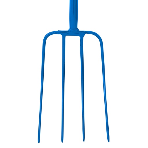 Red Gorilla - 4 Prong Manure Fork Straight Handle - Blue (48” Straight Handle)