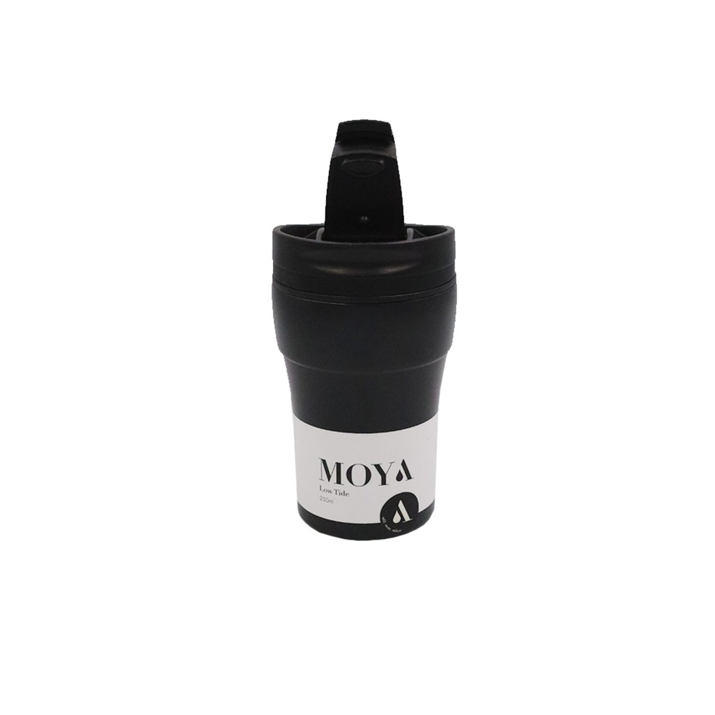 [HV133-BB-19] Moya "Low Tide" 250ml Travel Coffee Mug Black/Black Image 