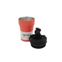 [HV133-BC-16] Moya "Low Tide" 250ml Travel Coffee Mug Black/Coral Image 