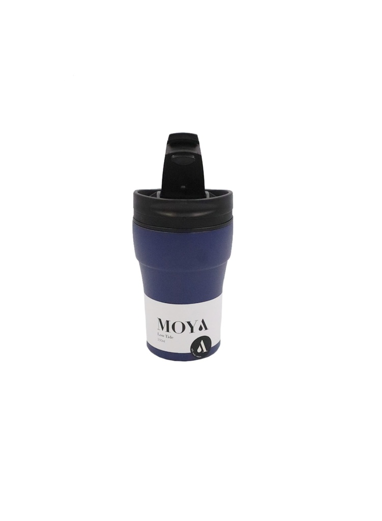 [HV133-BN-19] Moya "Low Tide" 250ml Travel Coffee Mug Black/Navy Image 