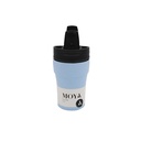 [HV133-BP-14] Moya "Low Tide" 250ml Travel Coffee Mug Black/Powder Blue  Image 