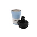 [HV133-BP-14] Moya "Low Tide" 250ml Travel Coffee Mug Black/Powder Blue  Image 