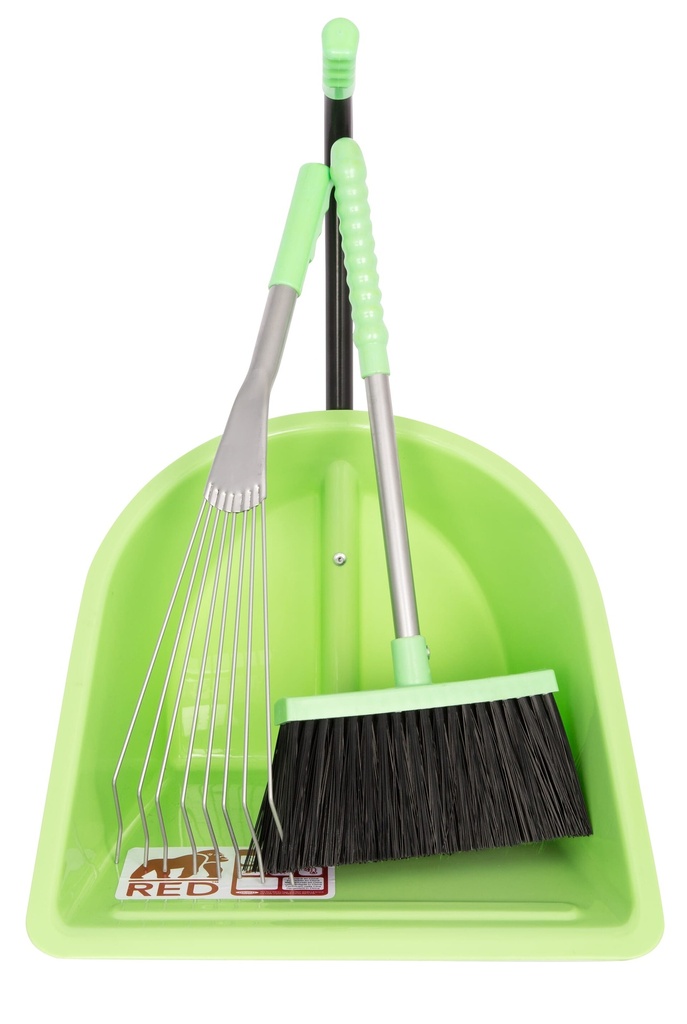 [TD800.PST] Red  Gorilla - Teenie Tidee Companion Set - Pistachio (Tiny Tidee + Rake + Broom) Image 