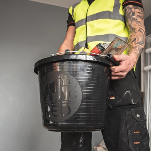 Red  Gorilla -  Premium Buckets - Premium Black Bucket 15L