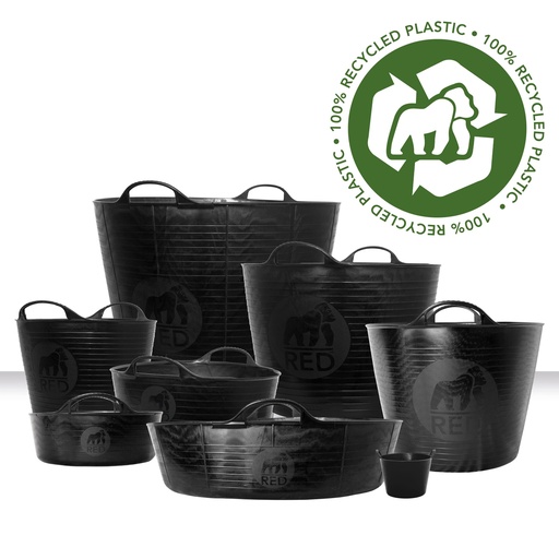 Red  Gorilla -  Tubs & Recycled Black Tubs - Large 38L Black 