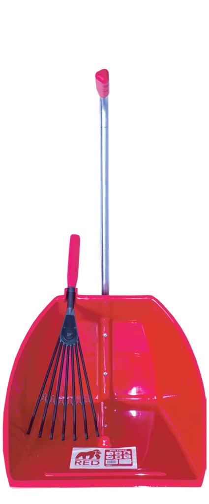 [TD900.R] Red  Gorilla - Big Tidee & Short Plastic Rake - Red (Big Tidee + Plastic Rake) Image 