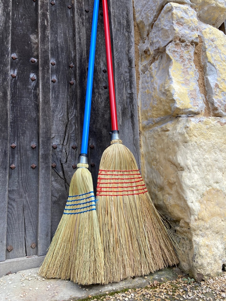 [SP.CORN.BL] Red  Gorilla - Corn Brooms - Standard (NEW 120CM HANDLE BLUE)   Image 