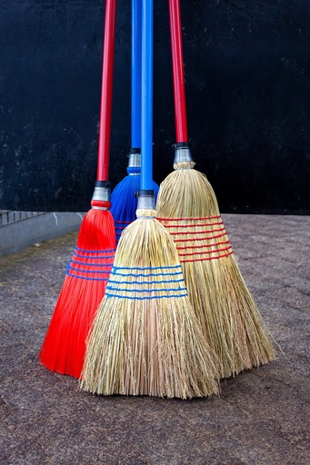 Red  Gorilla - Corn Brooms - Standard (NEW 120CM HANDLE RED)  
