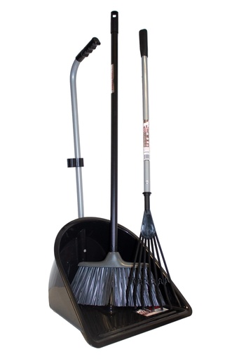 Red  Gorilla - Garden Companion Set - Black (Tidee + Super Rake + Poly Yard Broom)