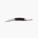 [01-0010] Double Blade Folding Pocket knife Red Wood Image 