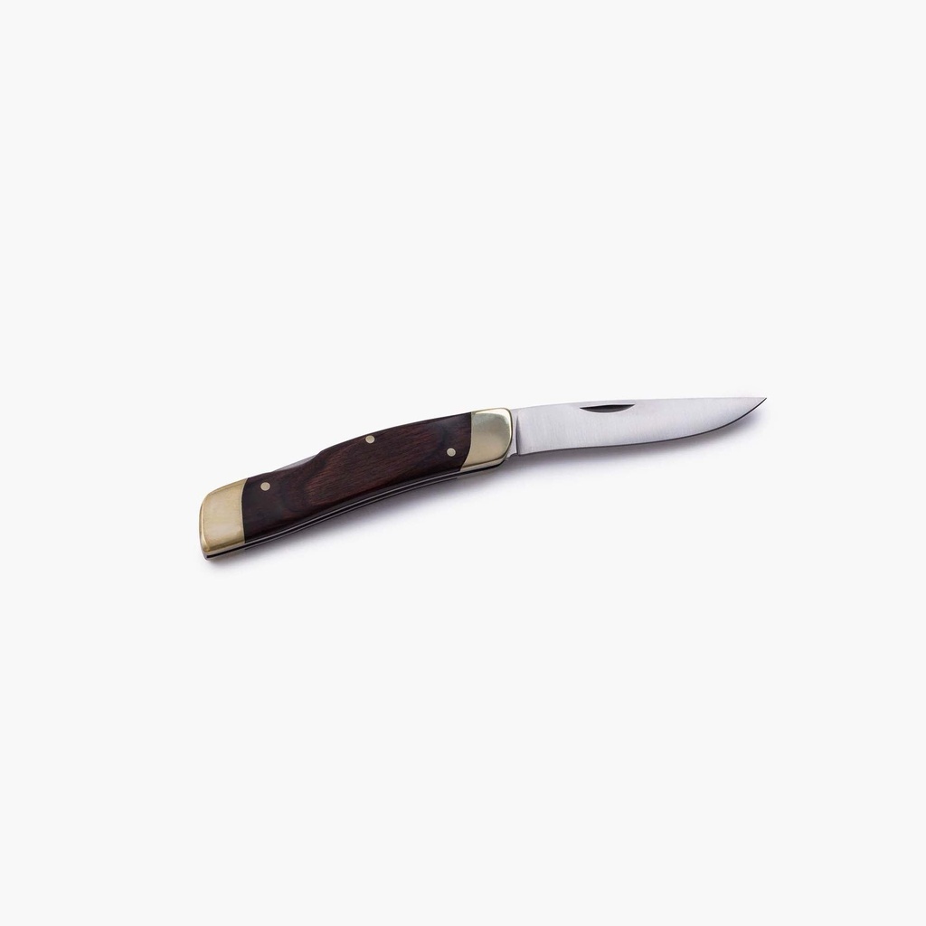 [01-0007] Single Blade Folding Pocket knife Red Wood Image 