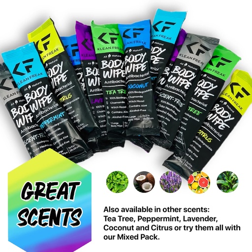 Klean Freak - Body Wipes - Dozen Pack - Mixed