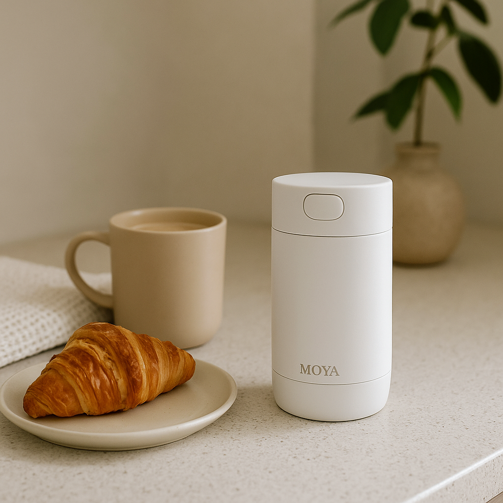Moya "Ripple" 240ml Travel Coffee Mug White