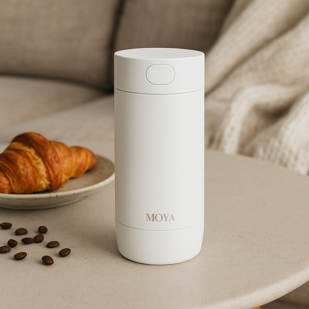 Moya "Surf" 350ml Travel Coffee Mug White