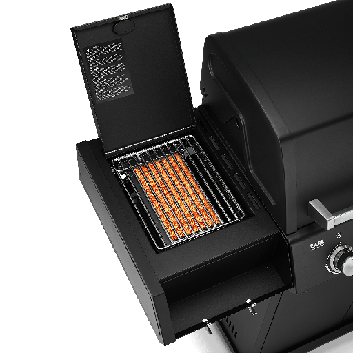 Burnhard Big EARL - 4-Burner Premium Gas Grill 2025 Black with Stainless Steel Grill Grate
